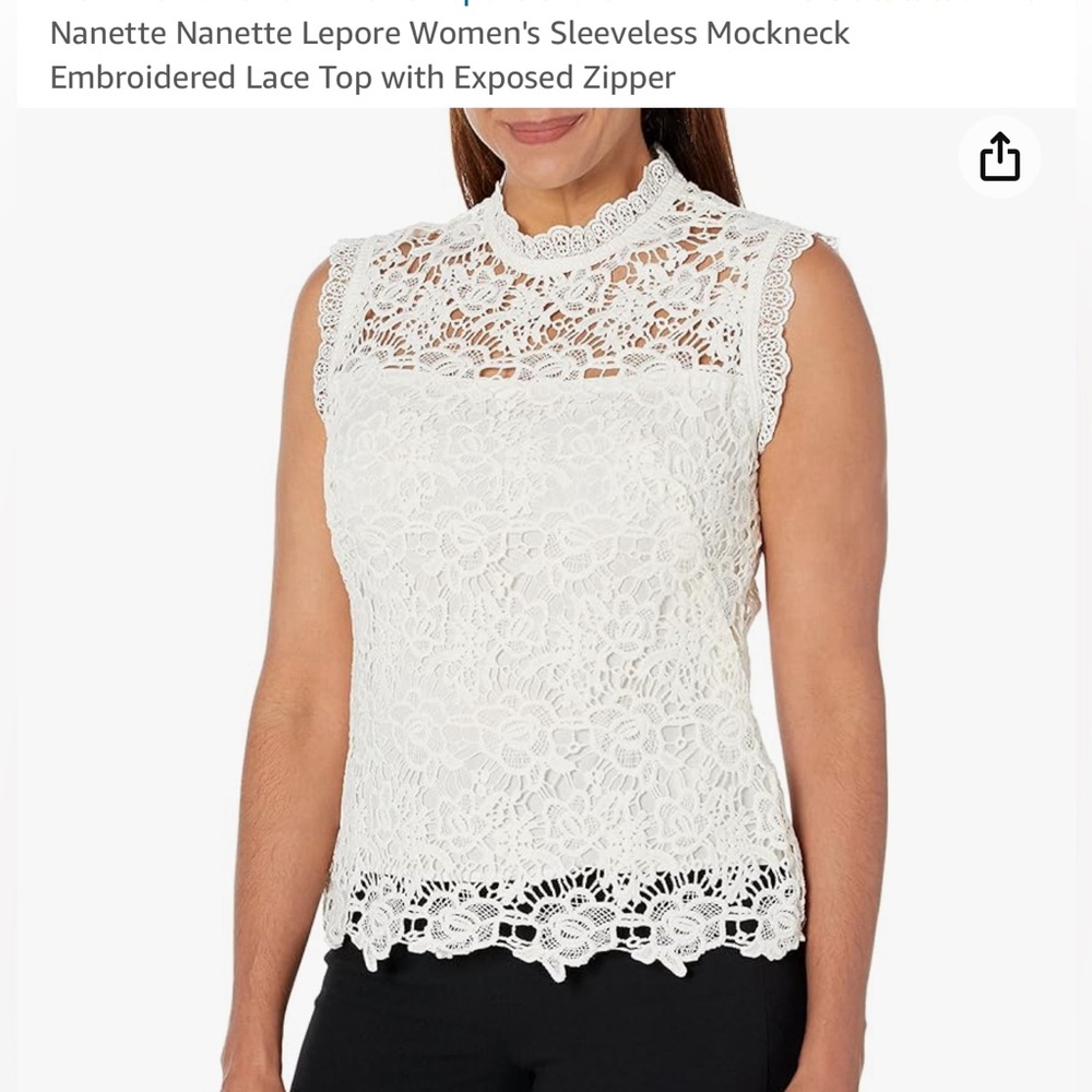 Beautiful Nannette Lapore lace top
